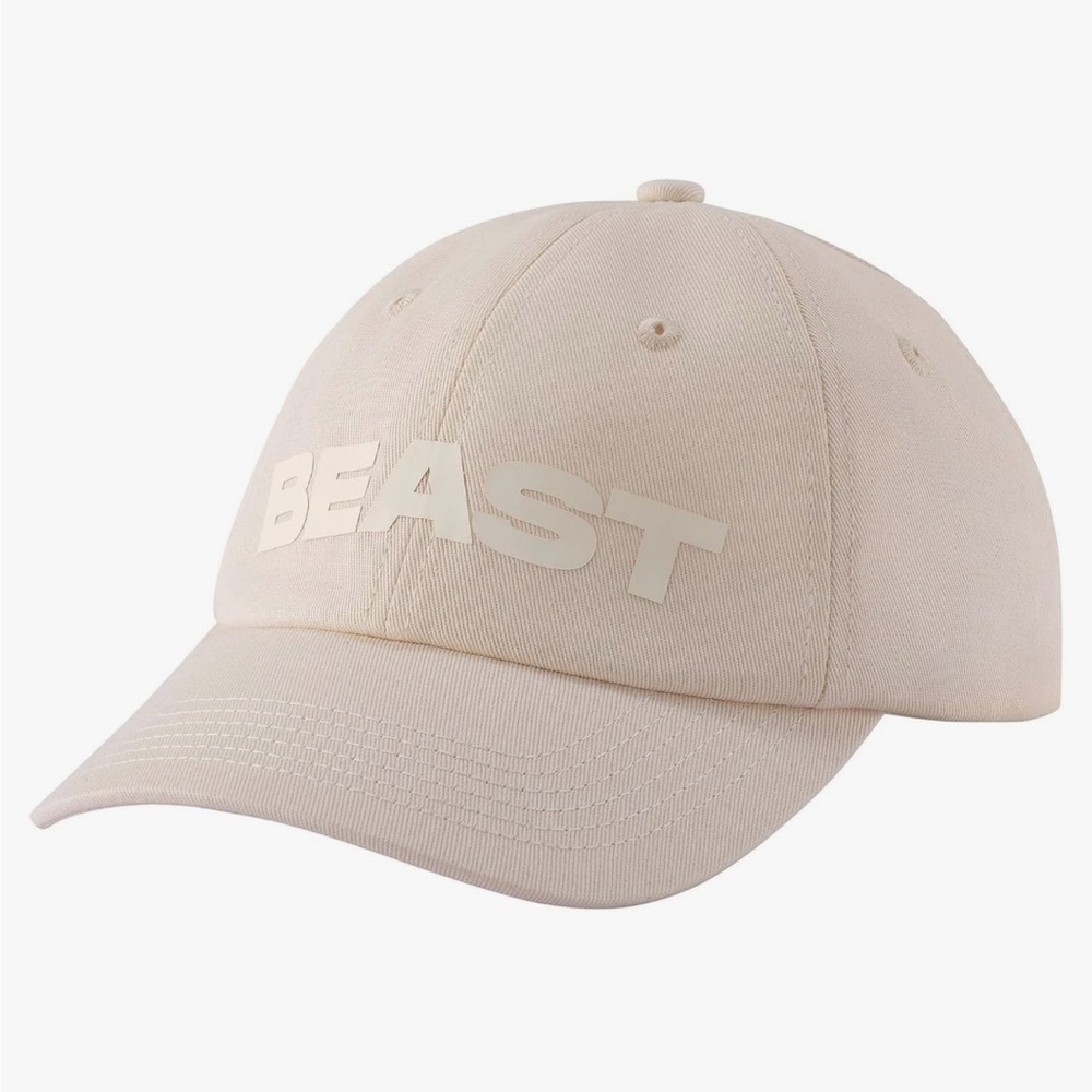Beige 'BEAST' Baseball Cap